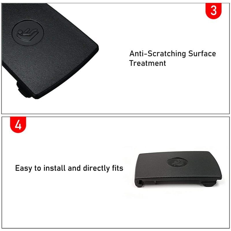 Jaronx for BMW Child Seat Anchor Cover, Rear Row Seat Safety Belt Anchor for BMW Isofix Covers 1 Series E81 E82 F20 F21 /2 Series F22 F87 F23 / 3' E90 E91 F30 F31 F34 F80/X1 E84 (Black) - Image 4